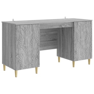 vidaXL Γραφείο Γκρι Sonoma Επεξεργασμένο Ξύλο 142,5x50x75cm 1 τεμ.
