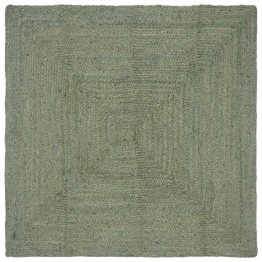 vidaXL Χαλί Περιοχής Λαδί 160x160cm Γιούτα