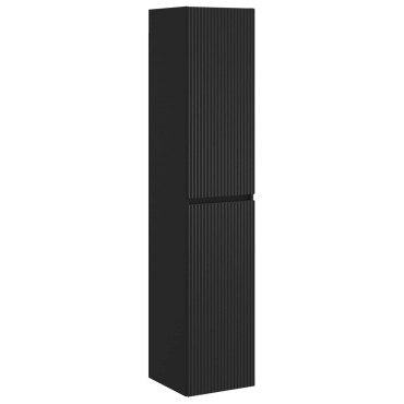 vidaXL Τοίχου Ντουλάπα Μπάνιου Μαύρο 33x34,5x160 εκ 1 τεμ.