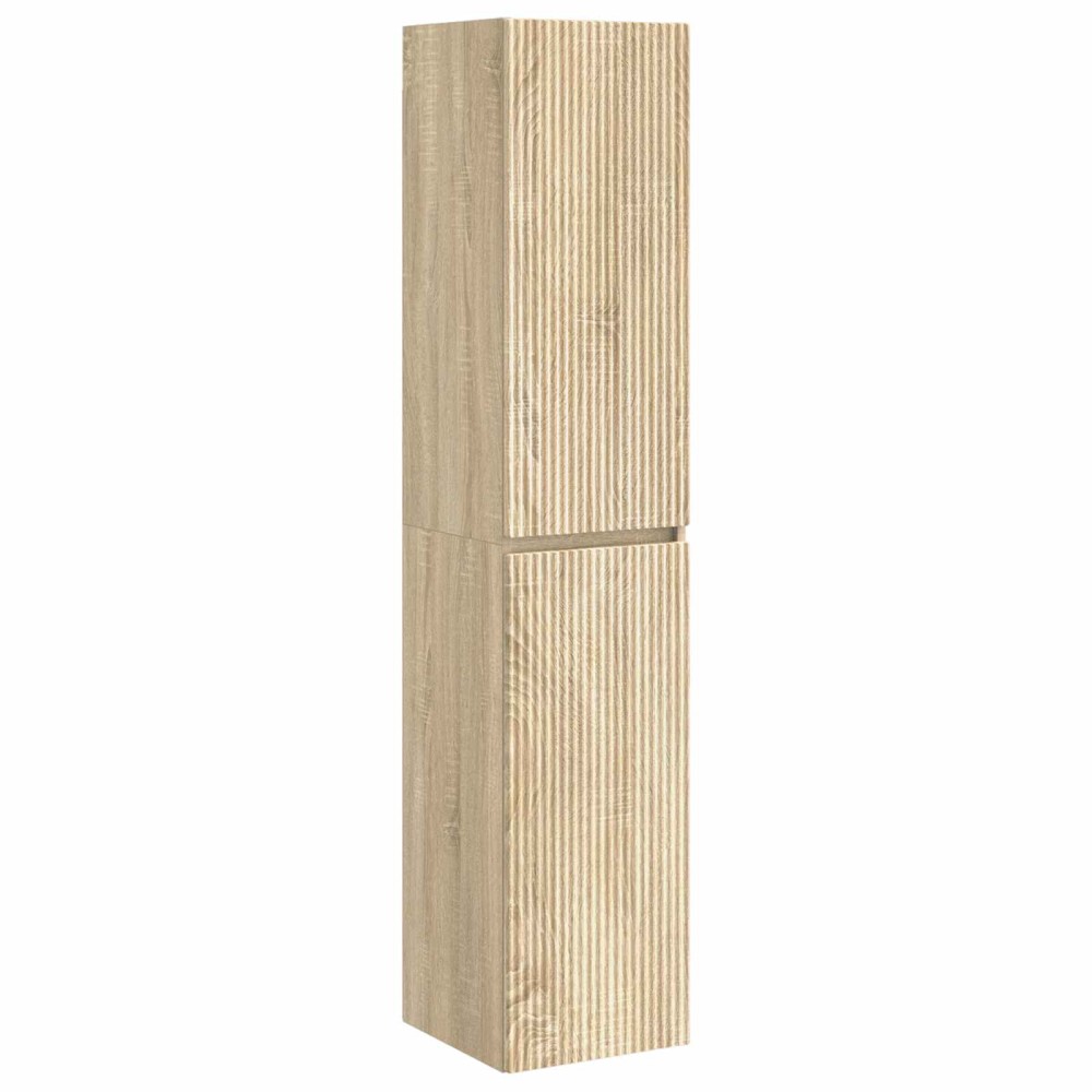 vidaXL Τοίχου Ντουλάπα Μπάνιου Sonoma Δρυς 33x34,5x160 εκ 1 τεμ.