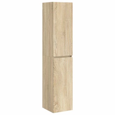 vidaXL Τοίχου Ντουλάπα Μπάνιου Sonoma Δρυς 33x34,5x160 εκ 1 τεμ.