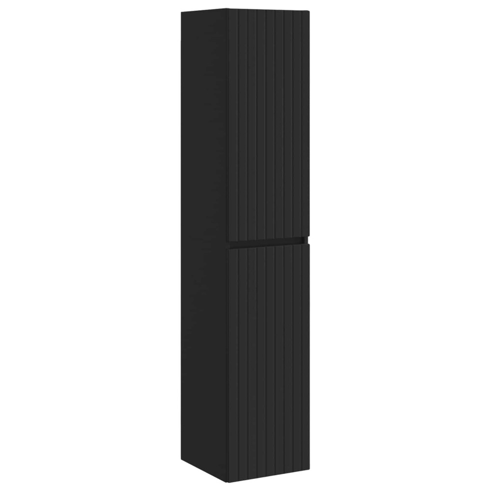 vidaXL Τοίχου Ντουλάπα Μπάνιου Μαύρο 33x34,5x160 εκ 1 τεμ.