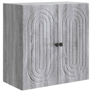 vidaXL Τοίχου Ντουλάπα Γκρι Sonoma 59x31x60cm Επεξεργασμένο Ξύλο
