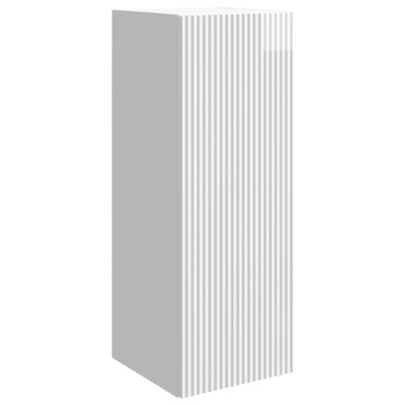 vidaXL Τοίχου Ντουλάπα Γυαλιστερό Λευκό 33x34,5x90 εκ