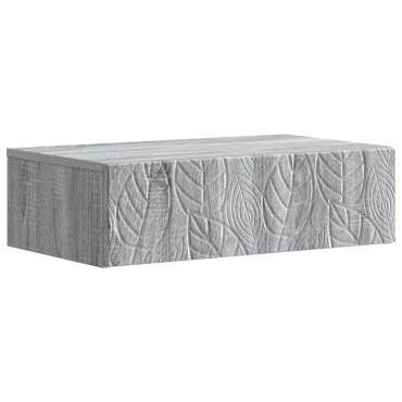 vidaXL Τραπεζάκι Τοίχου Γκρι Sonoma 87,5x34,5x17cm