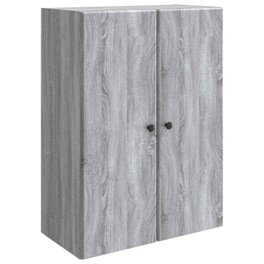 vidaXL Τοίχου Ντουλάπα Γκρι Sonoma 66x34,5x90 εκ