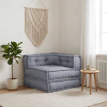 vidaXL Μονάδα Μοντέρνου Καναπέ Γκρι 70x70x56cm Ύφασμα