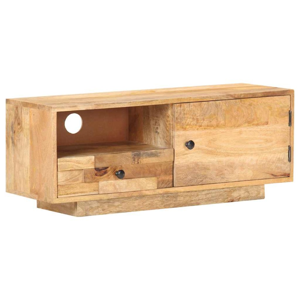 vidaXL Έπιπλο Τηλεόρασης 90x30x35cm από Μασίφ Ξύλο Μάνγκο
