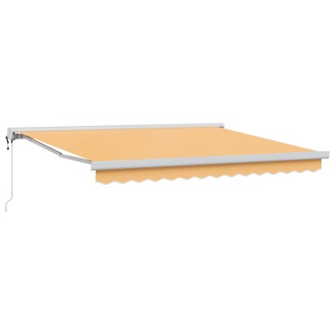 vidaXL Αναδιπλούμενη τέντα Άμμος 350 x 250 εκ Ύφασμα και Μέταλλο