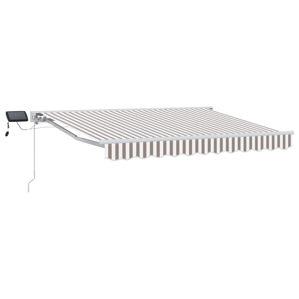 vidaXL Χειροκίνητο πλαίσιο τέντας με LED 4 x 3 μ