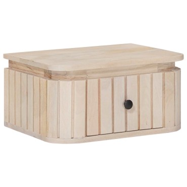 vidaXL Χειροποίητο Κομοδίνο Λευκό 40x30x20cm Στερεό ξύλο μάνγκο 1 τεμ.