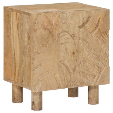 vidaXL Χειροποίητο Κομοδίνο Καφέ Τίκ 40x30x45cm 1 τεμ.