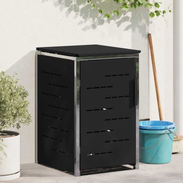 vidaXL Αποθήκευση Κάδου Γυρίσματος for 1 Bin 240L Μαύρο