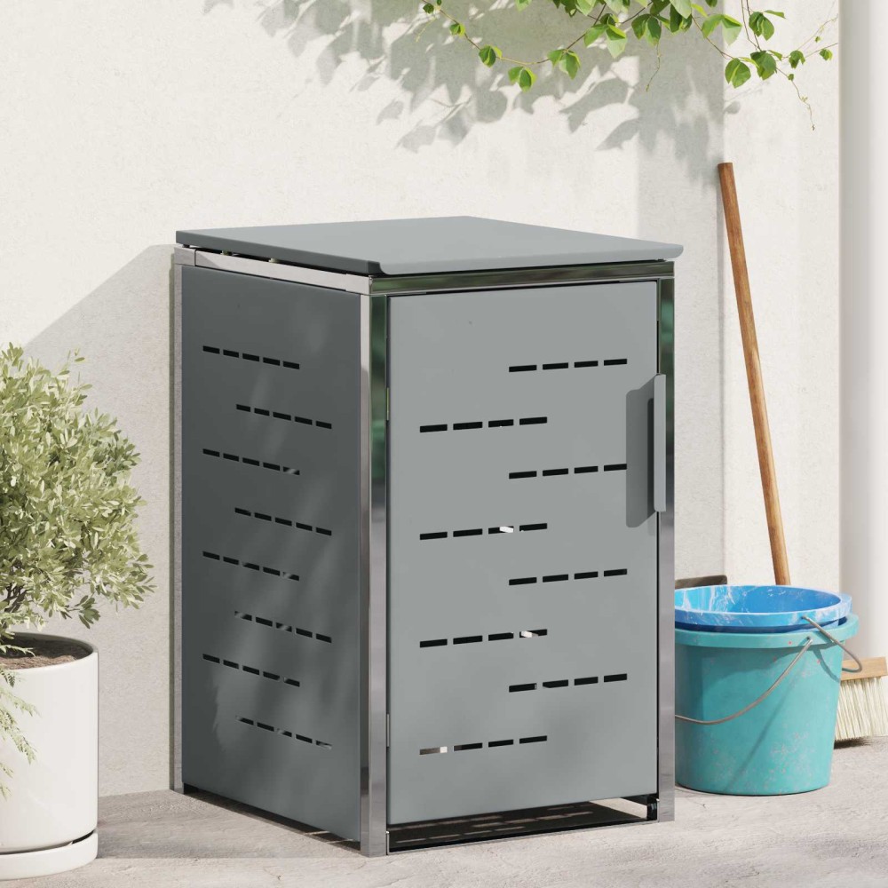 vidaXL Αποθήκευση Κάδου Γυρίσματος for 1 Bin 240L Γκρι