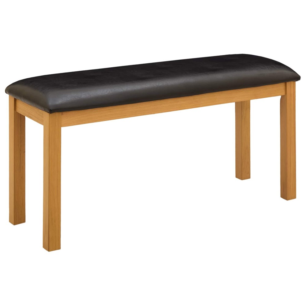 vidaXL Καθιστικό Σαλονιού 95x32x45cm Στερεό Ξύλο Δρυός Μαύρο