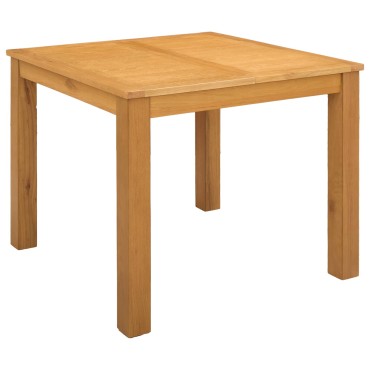 vidaXL Τραπεζαρία 90x90x75cm Στερεό Ξύλο Δρυός Φυσικό τετράγωνο 1 τεμ.