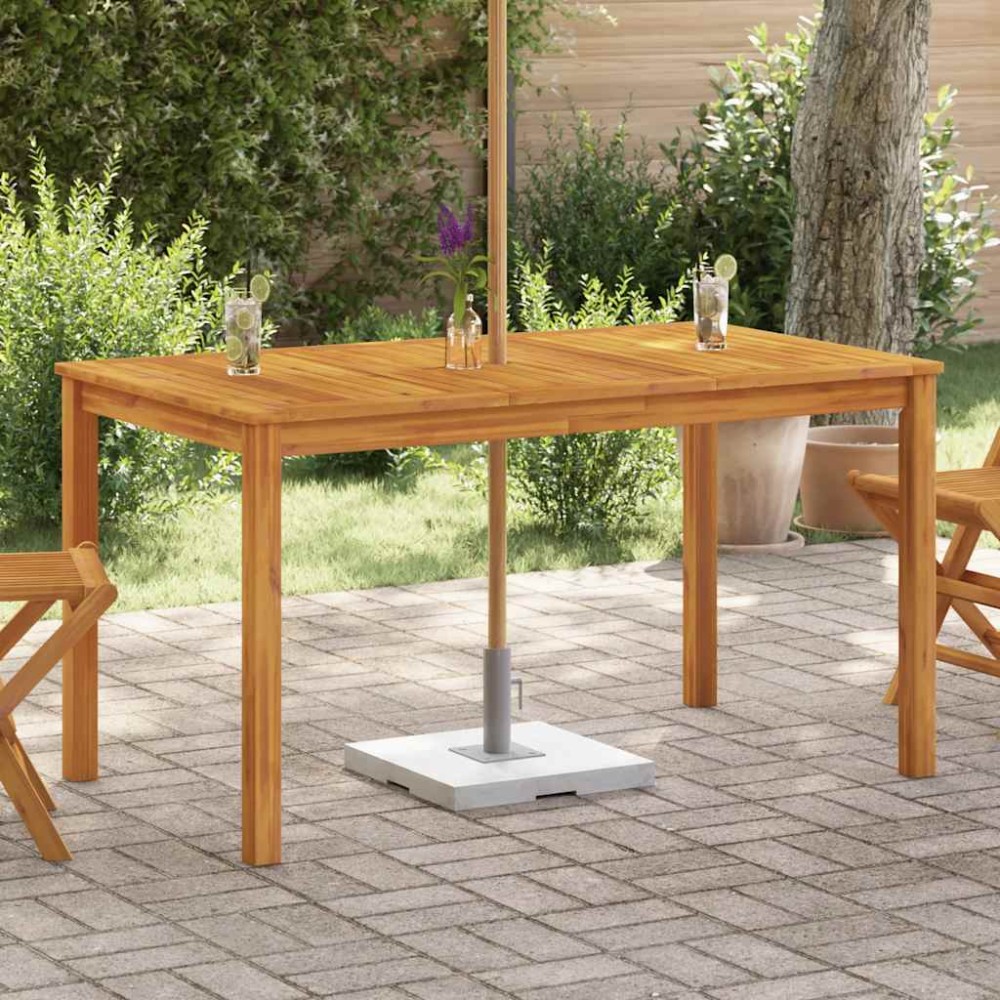 vidaXL Τραπέζι Κήπου 140x80x74cm από Μασίφ Ξύλο Ακακίας 1 τεμ.
