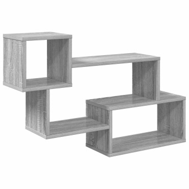 vidaXL Πλωτό ράφι Επιτοίχιο Γκρι Sonoma 87x20x55 εκ