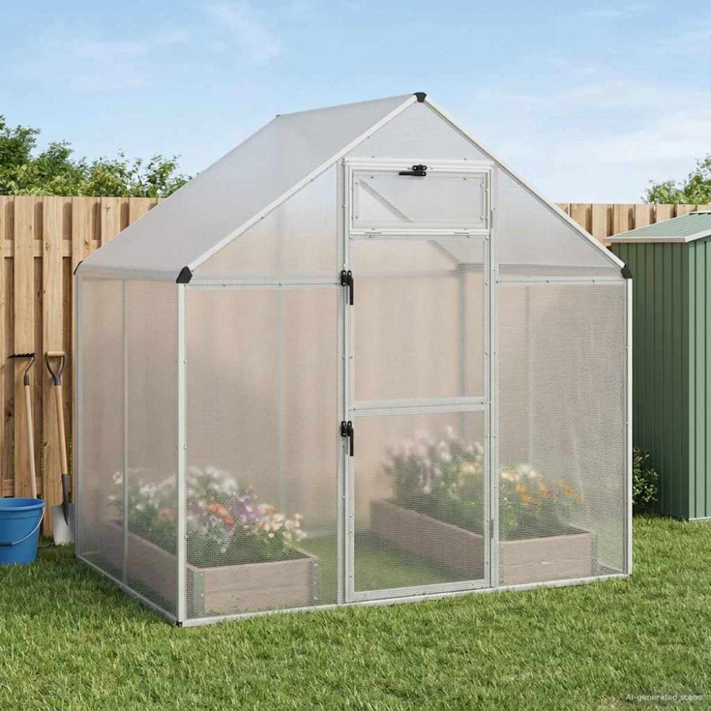 vidaXL Κλουβί Πουλιών Ασημί 181,5 x 112 x 173,5 εκ.