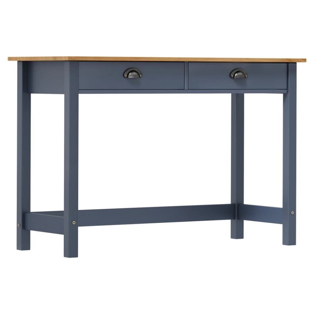 vidaXL Κονσόλα Hill Γκρι 2 Συρτάρια Γκρι 110x45x74cm Μασίφ Ξύλο Πεύκου 1 τεμ. vidaXL Κονσόλα Hill Γκρι 2 Συρτάρια Γκρι 110x45x74cm Μασίφ Ξύλο Πεύκου 1 τεμ.