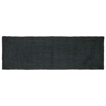 vidaXL Χαλί Περιοχής Σκούρο Γκρι 80x250cm Γιούτα