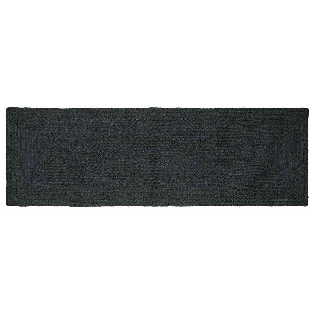 vidaXL Χαλί Περιοχής Σκούρο Γκρι 80x300cm Γιούτα