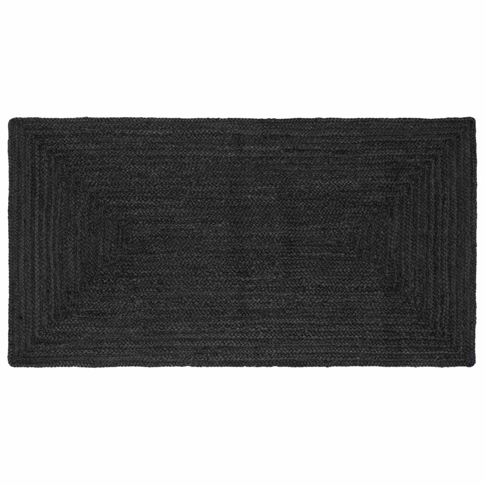 vidaXL Χαλί Περιοχής Σκούρο Γκρι 100x200cm Γιούτα