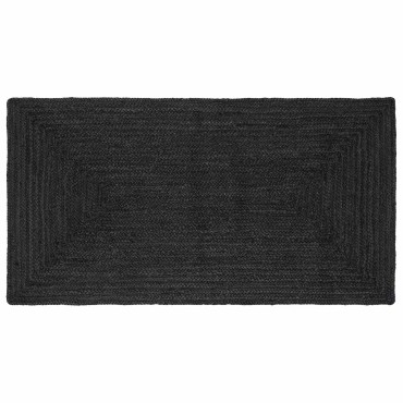 vidaXL Χαλί Περιοχής Σκούρο Γκρι 100x200cm Γιούτα