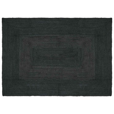 vidaXL Χαλί Περιοχής Σκούρο Γκρι 120x170cm Γιούτα