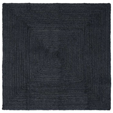 vidaXL Χαλί Περιοχής Σκούρο Γκρι 300x300cm Γιούτα