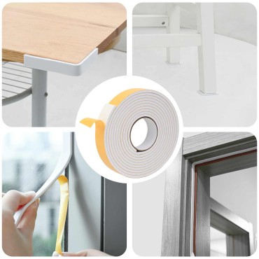 vidaXL Αυτοκόλλητη ταινία αφρού 10 τμχ. Λευκό 30mm x 5m Χ foam CR