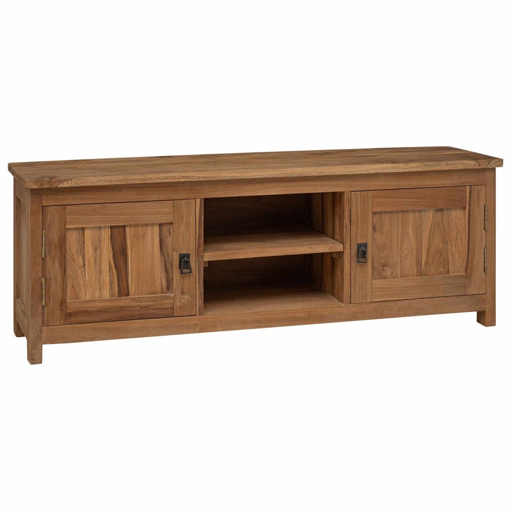 vidaXL Έπιπλο τηλεόρασης 110x30x40cm Φυσικό Στερεό Ξύλο Τίκ