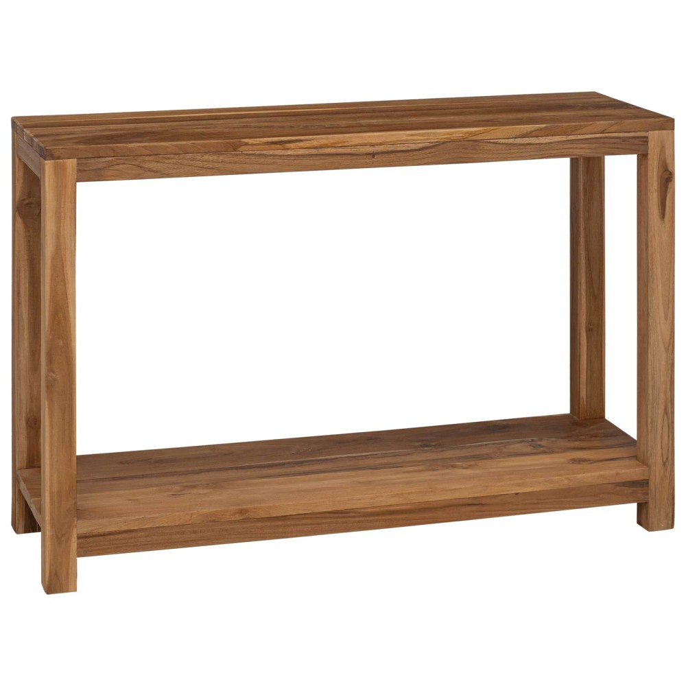vidaXL Τραπέζι κονσόλας Φυσικό 110x35x75cm Στερεό Ξύλο Τίκ
