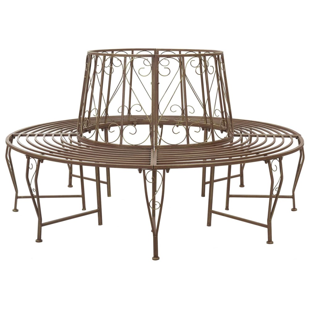 vidaXL Παγκάκι Δέντρου 8-Αριθμός καθισμάτων 160x89cm Ατσάλι 1 τεμ.