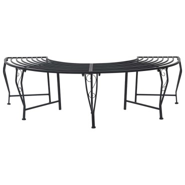 vidaXL Παγκάκι Δέντρου 4-Αριθμός καθισμάτων 160x80x44cm Ατσάλι 1 τεμ.