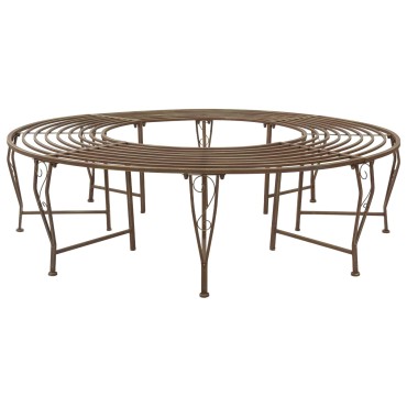 vidaXL Παγκάκι Δέντρου 8-Αριθμός καθισμάτων 160x44cm Ατσάλι 1 τεμ.