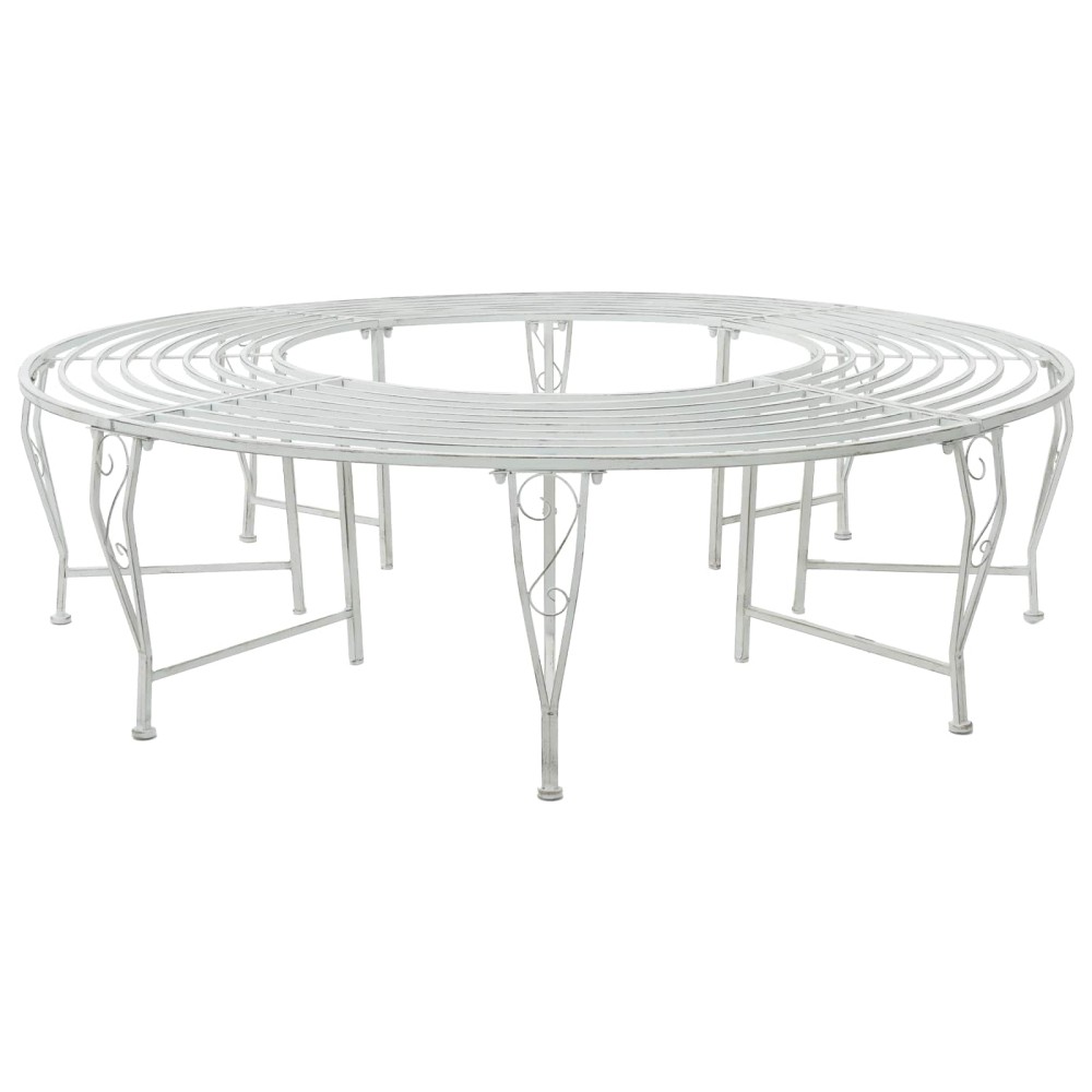 vidaXL Παγκάκι Δέντρου 8-Αριθμός καθισμάτων 160x44cm Ατσάλι 1 τεμ.