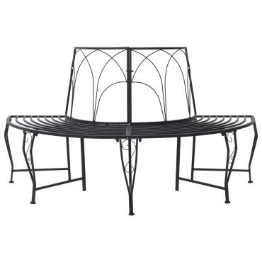 vidaXL Παγκάκι Δέντρου 4-Αριθμός καθισμάτων 160x80x89cm Ατσάλι 1 τεμ.