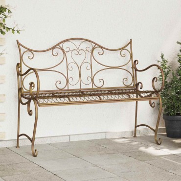 vidaXL Παγκάκι κήπου 2-Αριθμός καθισμάτων 114x56,5x90cm Ατσάλι 1 τεμ.