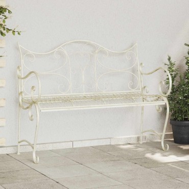 vidaXL Παγκάκι κήπου 2-Αριθμός καθισμάτων 114x56,5x90cm Ατσάλι 1 τεμ.