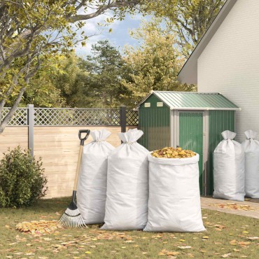 vidaXL Υφασμάτινοι σακίδες 100 τμχ. Λευκό 80 x 125 cm PP