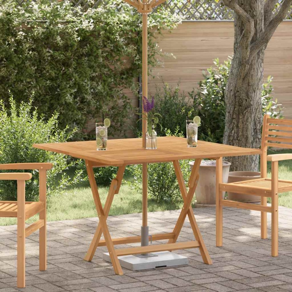 vidaXL Τραπέζι Κήπου Πτυσσόμενο 110x110x75cm Μασίφ Ξύλο Teak 1 τεμ.