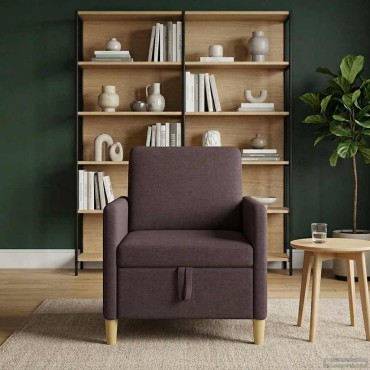 vidaXL Καναπές με Αποθήκευση Σκούρο Καφέ 72x78x87cm Πολυεστέρας