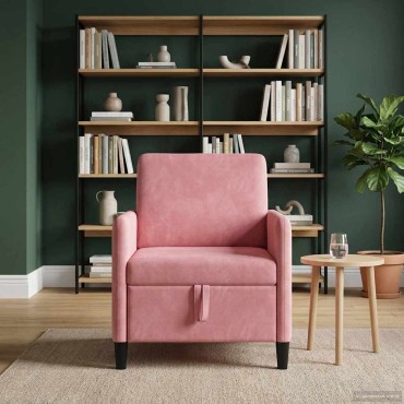 vidaXL Καναπές με Αποθήκευση Ροζ 72x78x87cm Πολυεστέρας