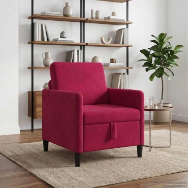 vidaXL Καναπές με Αποθήκευση Κόκκινο 72x78x87cm Πολυεστέρας