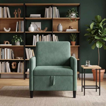 vidaXL Καναπές με Αποθήκευση Θαλασσί 72x78x87cm Πολυεστέρας