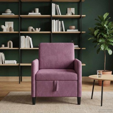 vidaXL Καναπές με Αποθήκευση Μοβ 72x78x87cm Πολυεστέρας