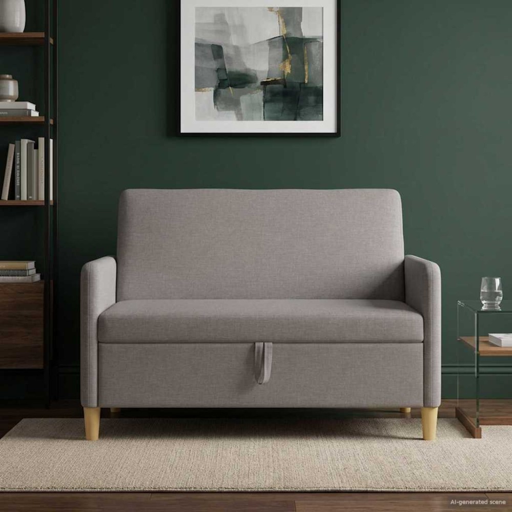 vidaXL Καναπές με Αποθήκευση Taupe 122x78x87cm Πολυεστέρας