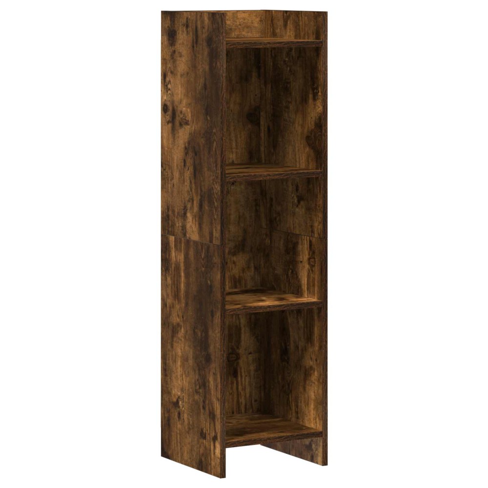 vidaXL Βιβλιοθήκη Καπνισμένο Ξύλο Δρυός 30x30x111 εκ 1 τεμ.