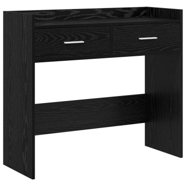 vidaXL Τραπέζι κονσόλας Μαύρη Δρυς 90x35x80cm Επεξεργασμένο Ξύλο